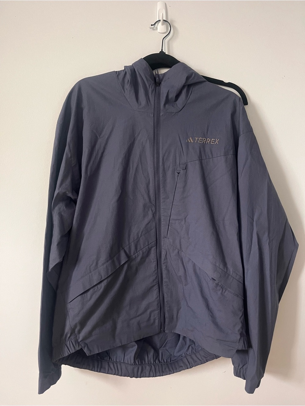 adidas Terrex Lightweight Hooded Jacket in Slate